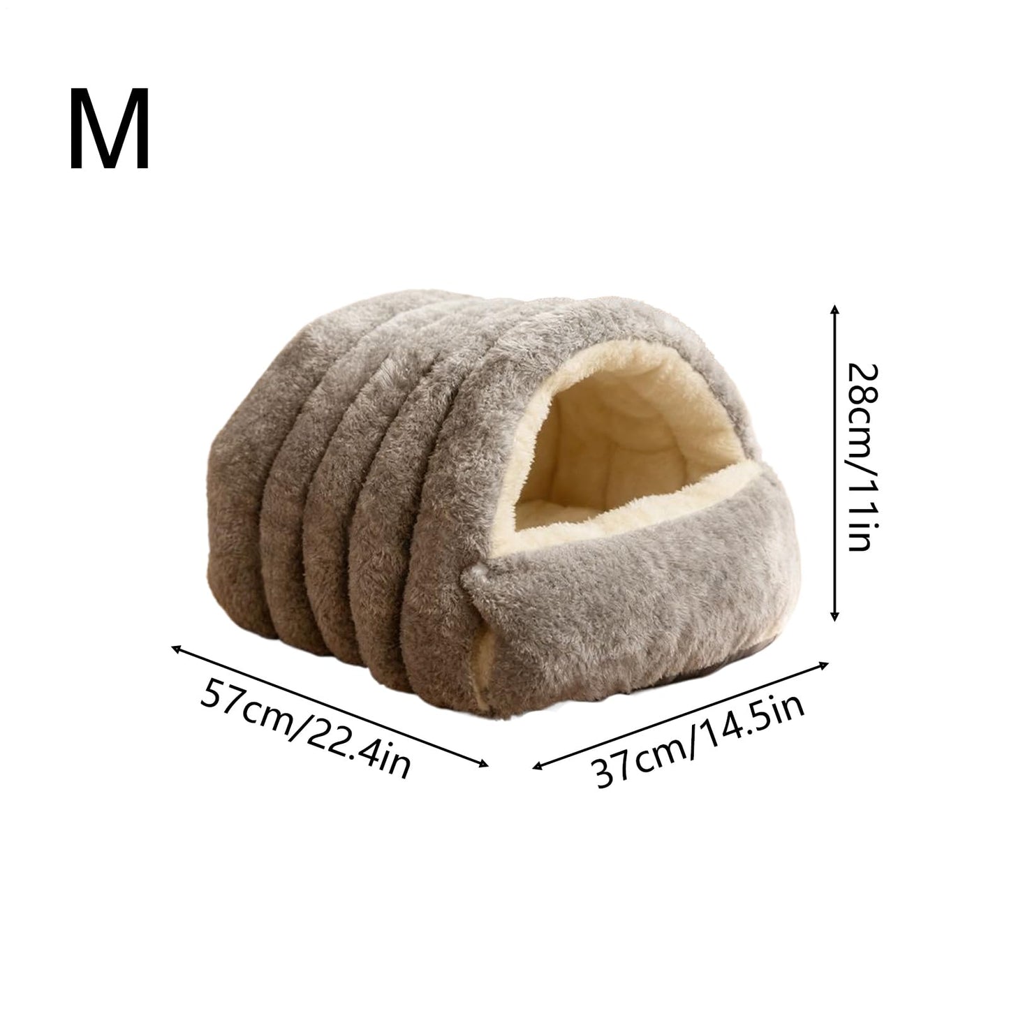 FellNest Haustier Schlafnest faltbar Katzenbett und Hundehöhle warm platzsparend Indoor für Katzen Welpen und Kaninchen