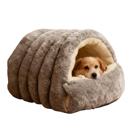 FellNest Haustier Schlafnest faltbar Katzenbett und Hundehöhle warm platzsparend Indoor für Katzen Welpen und Kaninchen