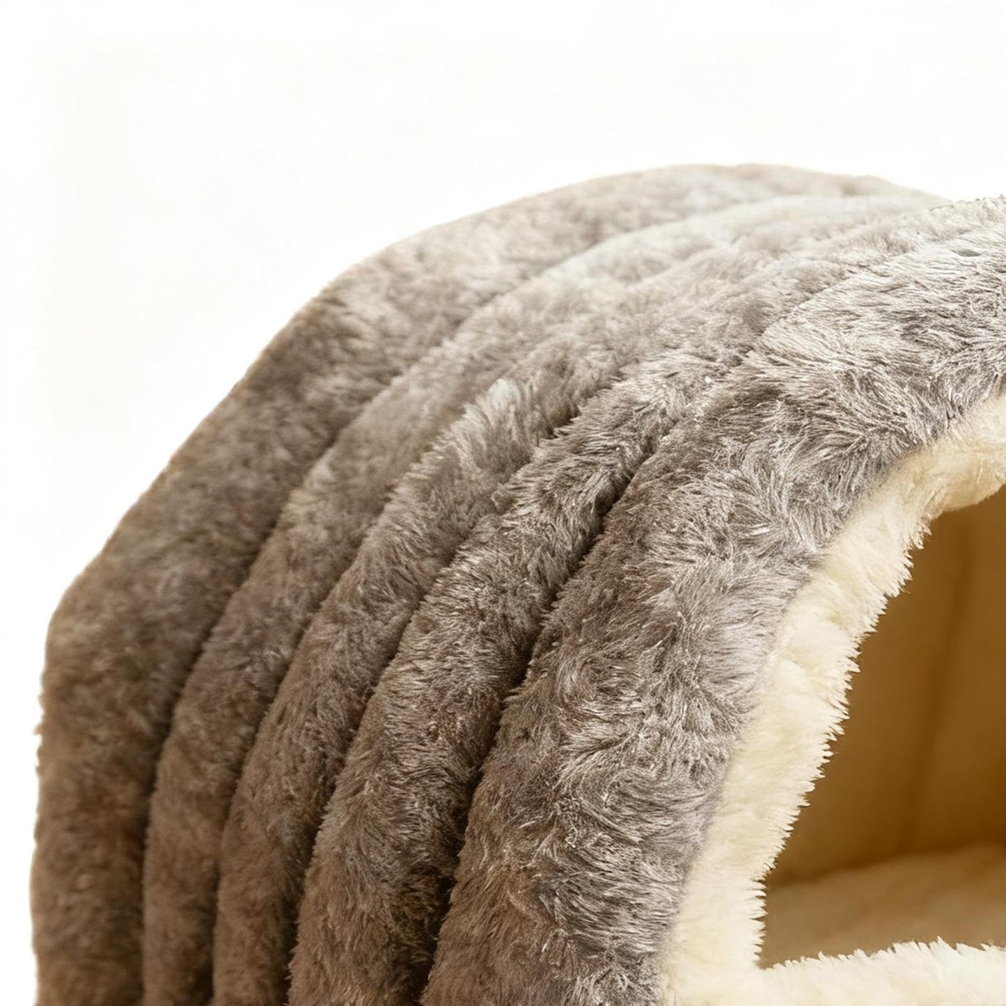 FellNest Haustier Schlafnest faltbar Katzenbett und Hundehöhle warm platzsparend Indoor für Katzen Welpen und Kaninchen