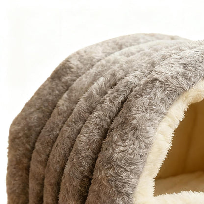 FellNest Haustier Schlafnest faltbar Katzenbett und Hundehöhle warm platzsparend Indoor für Katzen Welpen und Kaninchen