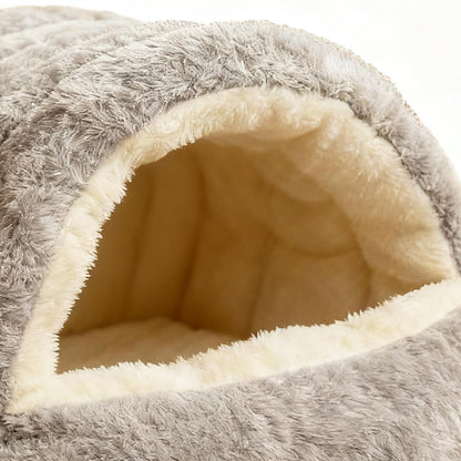 FellNest Haustier Schlafnest faltbar Katzenbett und Hundehöhle warm platzsparend Indoor für Katzen Welpen und Kaninchen