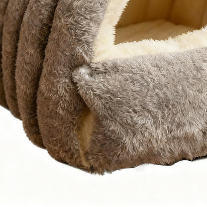 FellNest Haustier Schlafnest faltbar Katzenbett und Hundehöhle warm platzsparend Indoor für Katzen Welpen und Kaninchen