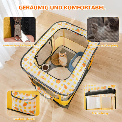 FellNest Welpenauslauf faltbarer Laufstall für Hunde und Katzen tragbar mit Transporttasche Indoor Outdoor Reisen Camping XL