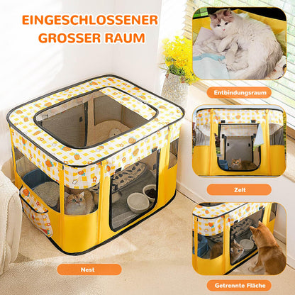 FellNest Welpenauslauf faltbarer Laufstall für Hunde und Katzen tragbar mit Transporttasche Indoor Outdoor Reisen Camping XL